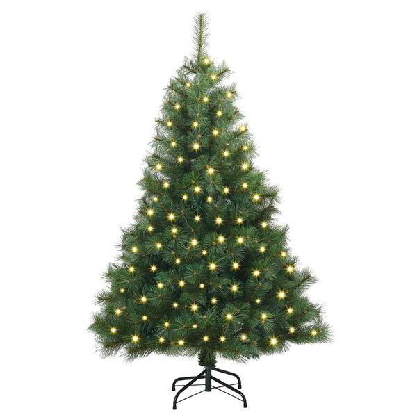 vidaXL Kunstkerstboom met 150 LED met standaard Groen 120 cm PE en PVC