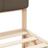 vidaXL Bedframe met Gevoerd Hoofdgedeelte Taupe 200 x 200 cm