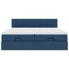 vidaXL Ottoman bed met matrassen 180x200cm stof blauw
