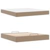 vidaXL Bedframe met matras met matras 2 pcs Tan PVC