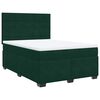 vidaXL Boxspring met matras fluweel donkergroen 140x200 cm