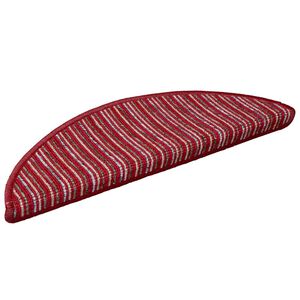 vidaXL Zelfklevende Trapmatten 15 st 56 x 17 x 3 cm Non-Slip Rood