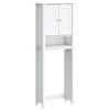 vidaXL Toiletmeubel BERG 60x27x164,5 cm massief hout wit