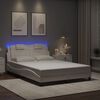 vidaXL Bedframe "Viana" met LED zonder matras wit 140x200 cm