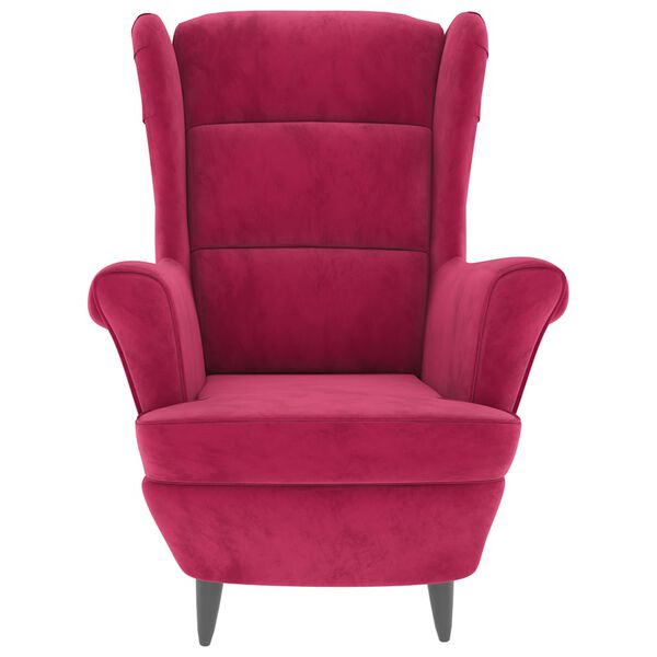 vidaXL Fauteuil fluweel wijnrood