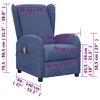 vidaXL Massagestoel stof blauw