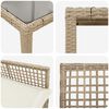 vidaXL Tuin eettafelset 5 pcs Beige poly rattan