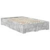 vidaXL Bedframe met hoofdeinde Beton Grijs 135 x 190 cm Bewerkt hout