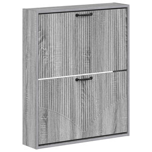 vidaXL Wandgemonteerde Schoenkast HOORN 71 x 17 x 86 cm Bewerkt hout