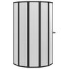 vidaXL Douchescherm Zwart 168 x 140 cm Aluminium