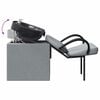 vidaXL Shampoo Stoel Lichtgrijs en zwart 63 x 141 x 92 cm Stof