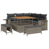 vidaXL Tuin Sofa Set met kussen 8 pcs Grijs poly rattan
