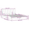 vidaXL Bedframe zonder matras "Hanko" stof lichtgrijs 160x200 cm