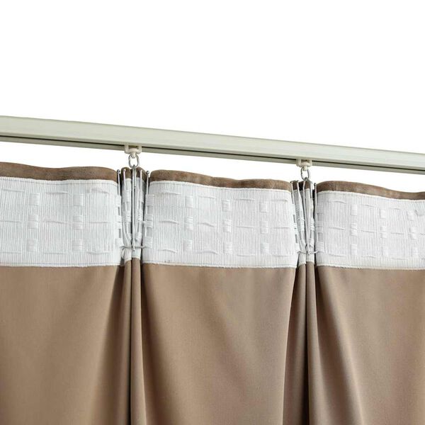vidaXL Gordijnen verduisterend 2 st met haken 140x175 cm fluweel beige