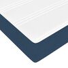 vidaXL Bedframe met matras met matras 2 pcs Blauw Stof