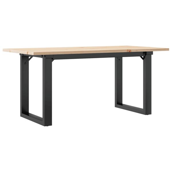 vidaXL Salontafel O-frame 90x40x45 cm massief grenenhout en staal