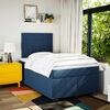 vidaXL Boxspring met matras stof blauw 120x190 cm