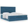 vidaXL Ottoman bed met matrassen 200x200cm fluweel donkerblauw