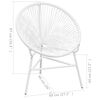vidaXL Tuinmaanstoel poly rattan wit