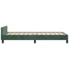 vidaXL Bedframe zonder matras 100x200 cm fluweel donkergroen