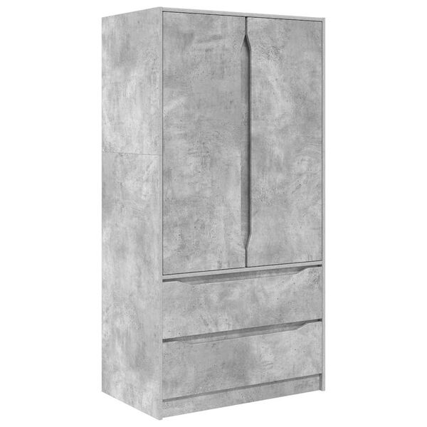 vidaXL Badkamer Kast Beton Grijs 79,5 x 49 x 156 cm Bewerkt hout
