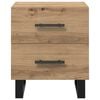 vidaXL Nachtkastje 2 pcs Artisan Eiken 40 x 35 x 47,5 cm Bewerkt hout