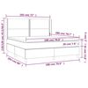vidaXL Boxspring met matras en LED fluweel zwart 180x200 cm