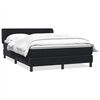 vidaXL Boxspring met matras fluweel zwart 140x220 cm