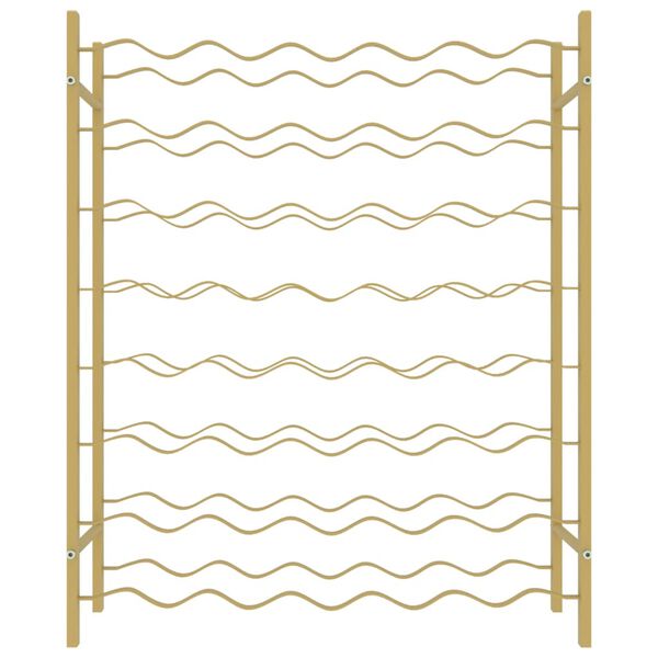 vidaXL Wijnrek voor 48 flessen metaal goudkleurig