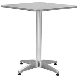 vidaXL Tuintafel 60x60x70 cm aluminium zilverkleurig