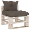 vidaXL 5-delige Loungeset met kussens pallet grenenhout