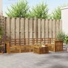 vidaXL Hoekbank Set 7 pcs Naturel Massief Acaciahout