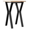 vidaXL Eettafel Y-frame 50x50x75,5 cm massief grenenhout en staal