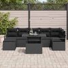 vidaXL Tuin Sofa Set met opslag 8 pcs Zwart poly rattan