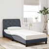 vidaXL Bed met matras fluweel donkergrijs 90x200 cm