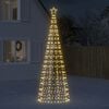 vidaXL LED-kerstboom met spikes 570 LEDs warm wit 300 cm