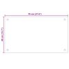 vidaXL Spatschermen keuken 2 st 70x40 cm gehard glas transparant