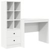 vidaXL Bureau met lade met plank met opslag 2 pcs Wit