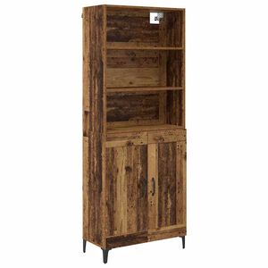 vidaXL Hoge kast 2 pcs Oud hout Bewerkt hout