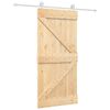 vidaXL Schuifdeur 95 x 210 cm Massief Grenenhout (Niet-Behandeld)