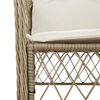 vidaXL 5-delige Tuinset met kussens poly rattan beige