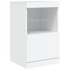 vidaXL Dressoir met LED-verlichting 162x37x67 cm wit