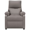 vidaXL Fauteuil verstelbaar stof taupe