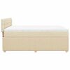 vidaXL Boxspring met matras stof cr&egrave;mekleurig 140x190 cm