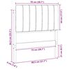 vidaXL Gestoffeerd hoofdbord Bruin en Taupe 75 cm Massief grenenhout