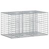vidaXL Gabion Verhoogd Bed Zilver 100 x 60 x 55 cm