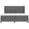 vidaXL Boxspring bed met matras Donkergrijs 200 x 200 cm Stof