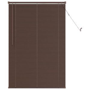 vidaXL Venetiaanse Blind Donkerbruin met Patroon 150 x 80 cm PVC
