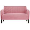 vidaXL Loveseat bank 109 cm fluweel roze