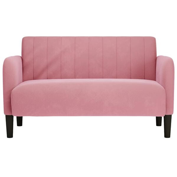 vidaXL Loveseat bank 109 cm fluweel roze